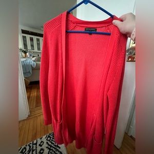 Gorgeous red/orange cardigan by Banana Republic. Length sits at fingertips.